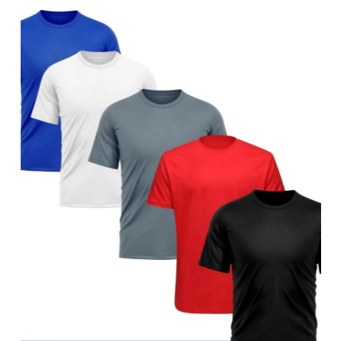 Camiseta masculina dry-fit  Academia Exercícios Corrida Treino Tecido Respirável Confortável Básica
