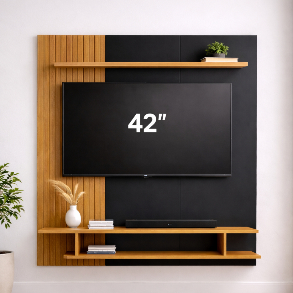 Painel Ripado Elegante 105x105cm TV 42" Envio Imediato em Oferta na Shopee
