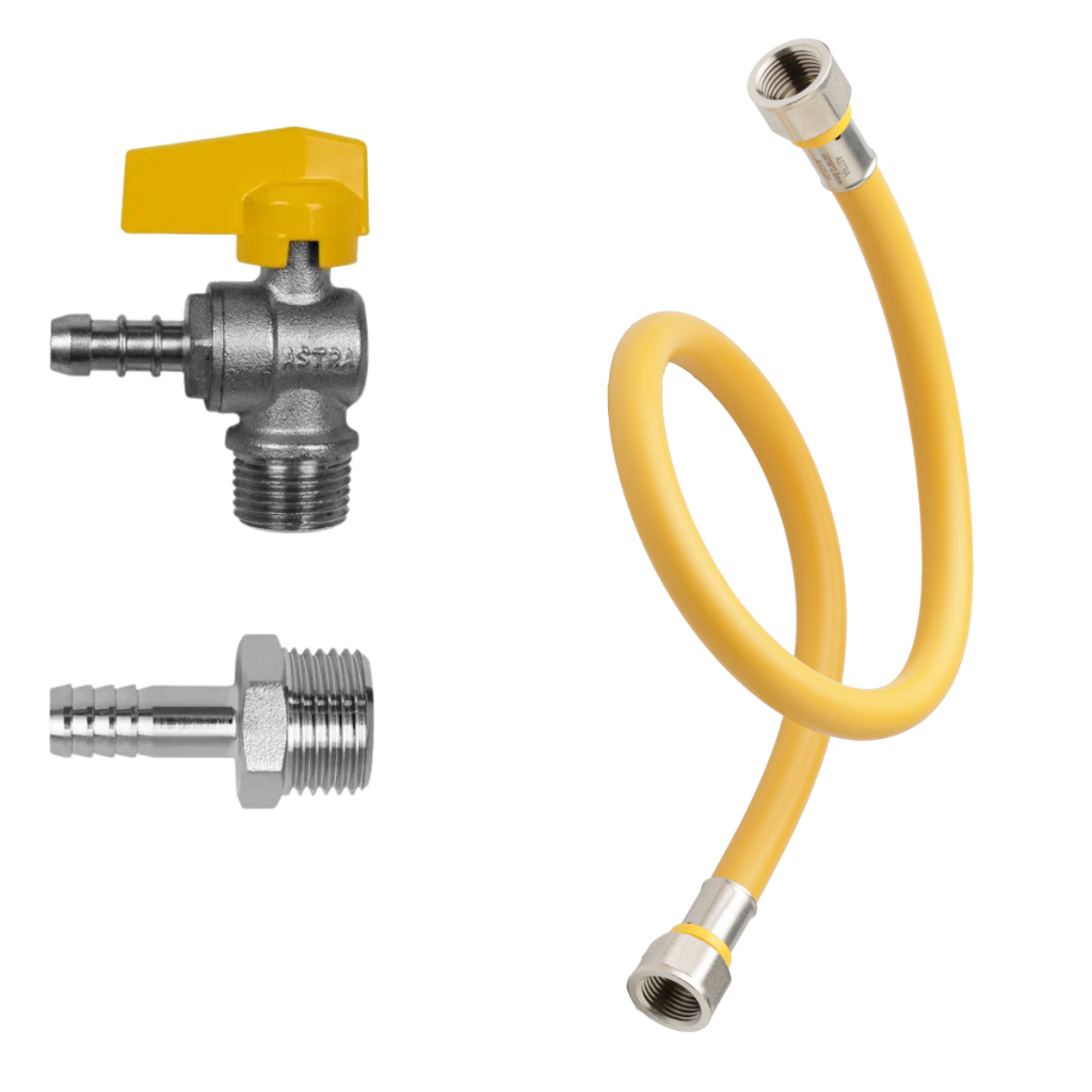 Kit 4 Metros Tubo PEX  Gás Encanado 16mm Completo Certificado