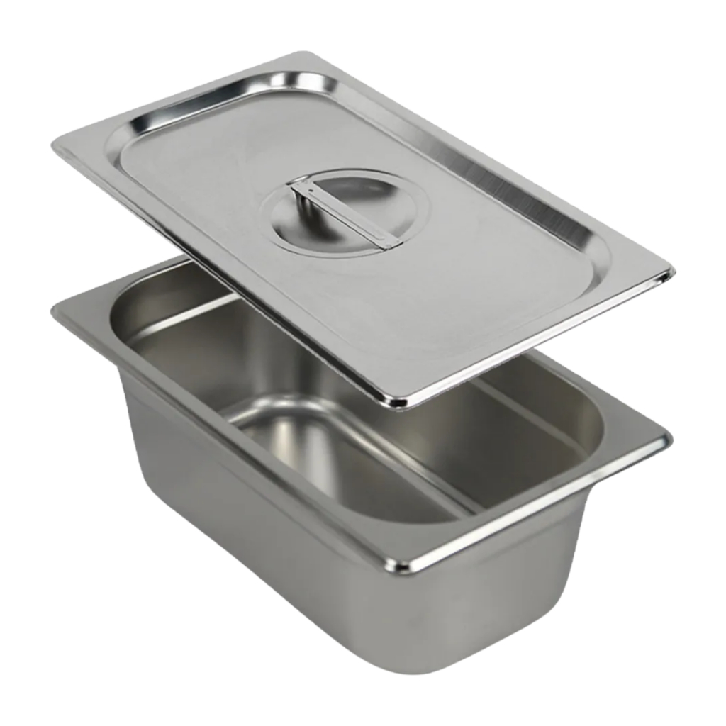 Cuba Gn Inox Gastronômica 1/4 X 100 Rechaud Buffet Com Tampa