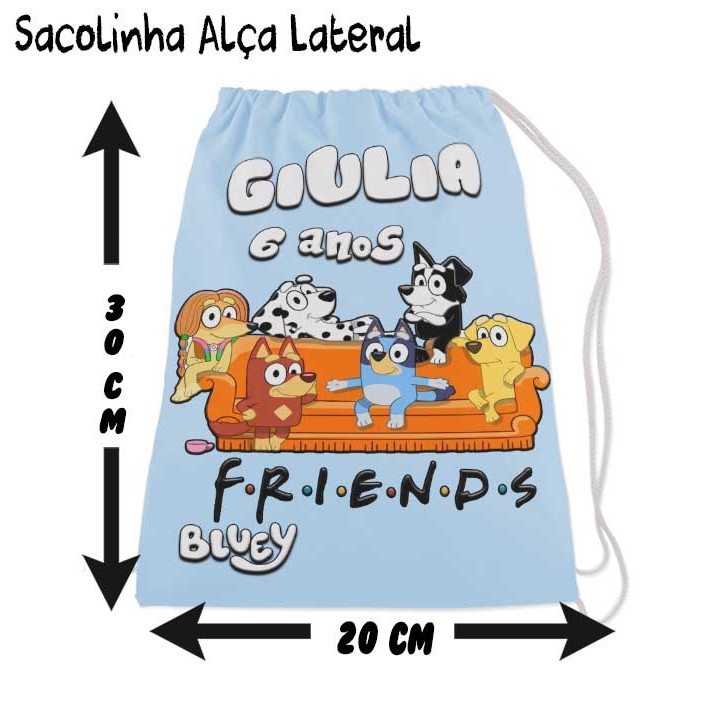 Kit Mochilinha Aniversario Personalizada Festa Bluey