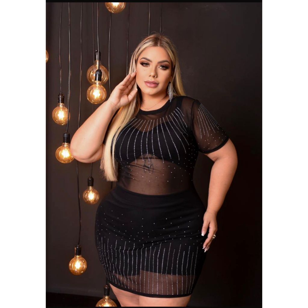 vestido tule tijunto com croped com bojo e shot e vestido em tule plus size veste 46 ao 54  1317