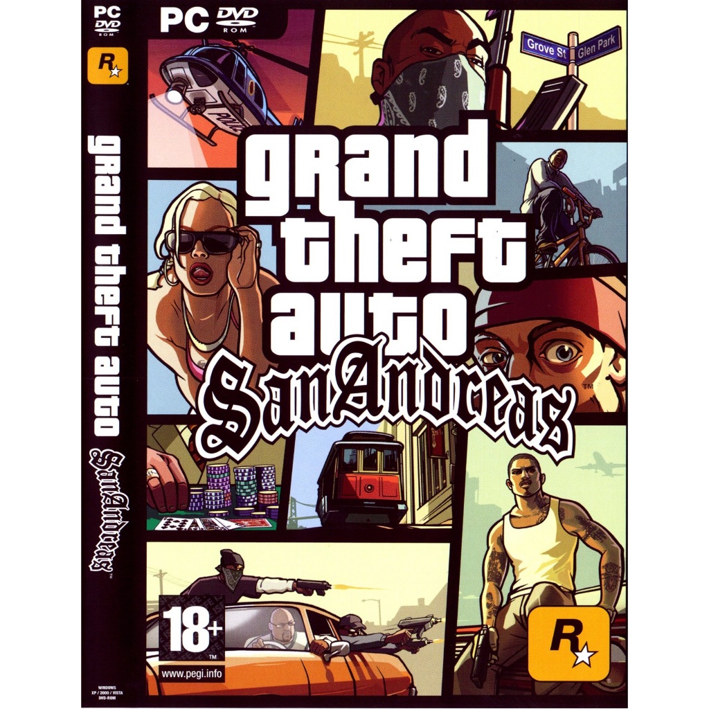 GTA San Andreas Jogo Para Computador Em DVD (Mídia Física)