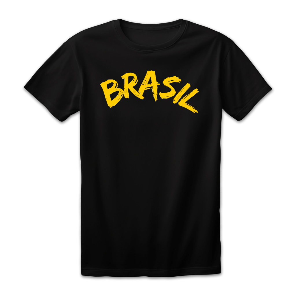 Camiseta Unissex Estampa Brasil Amarelo Copa do Mundo 2026 Futebol Algodão Conforto Promoção Casual