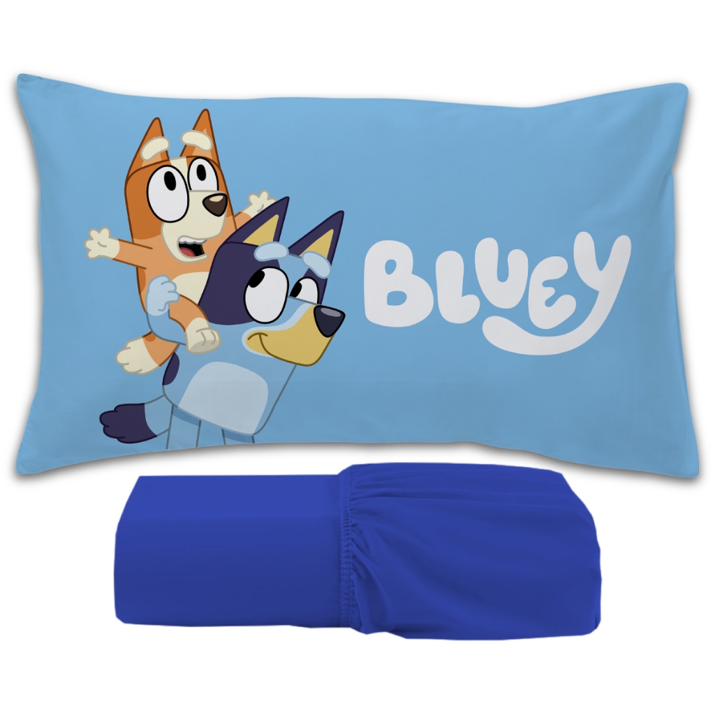 Jogo De Lençol 2 peças Infantil Temático De Personagens - Bluey 001 em Oferta na Shopee