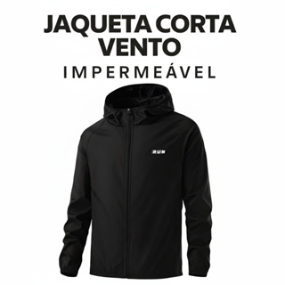 Blusa de Frio Jaqueta Corta Vento Impermeável UV+ Gola Alta Semi Forrada Corrida Academia em Oferta na Shopee