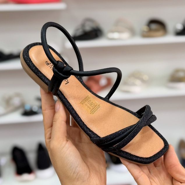 Sandália Rasteira Mississipi Feminina Tiras Finas Amarração Conforto em Oferta na Shopee