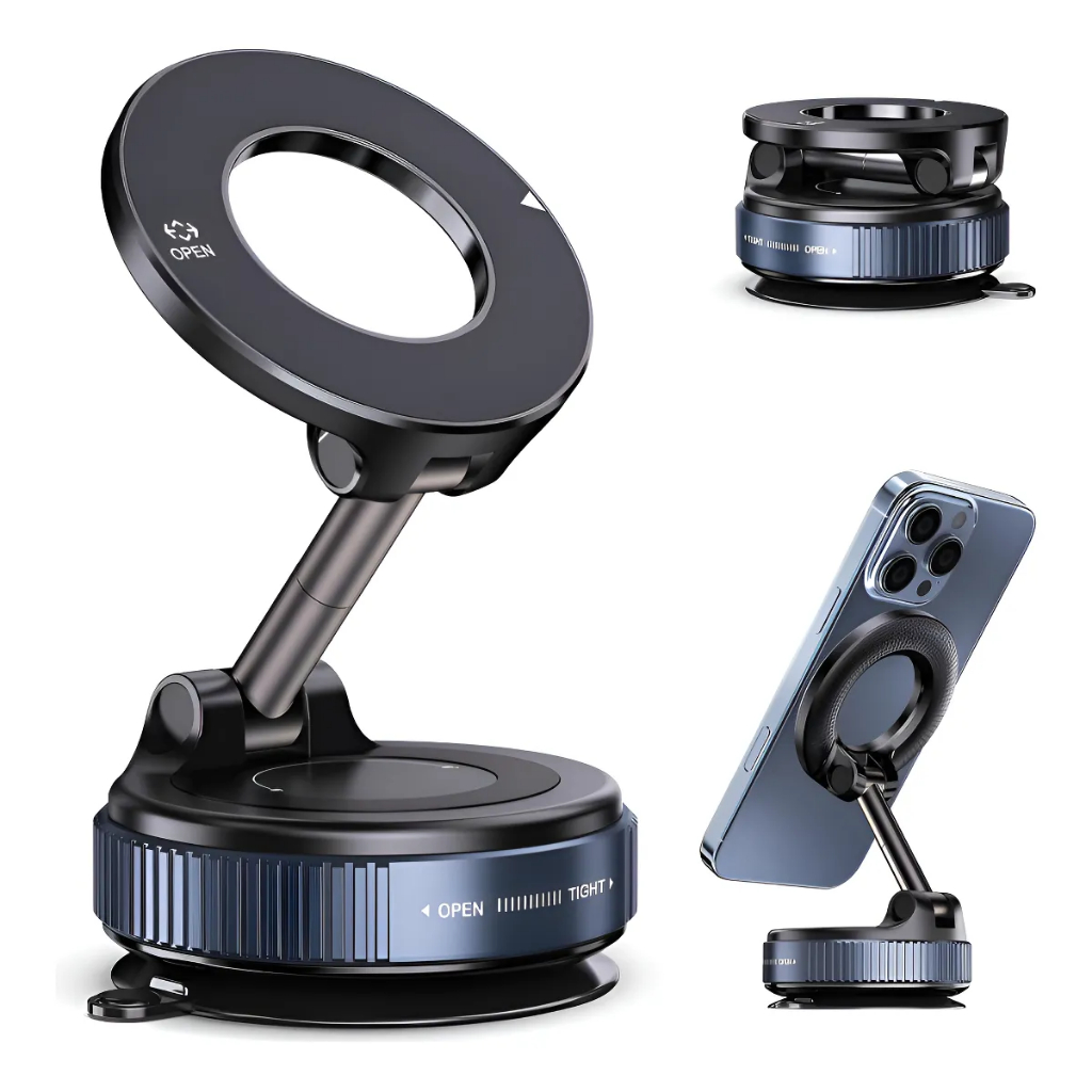 Suporte Magnético Dobrável para Celular com Ventosa a Vácuo Rotação 360° em Oferta na Shopee