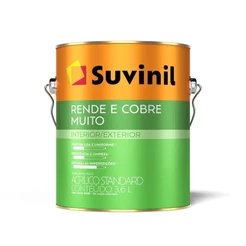 Tinta Suvinil Rende & Cobre Muito 3,6L Acrílica Fosca Interna e Externa Várias Cores