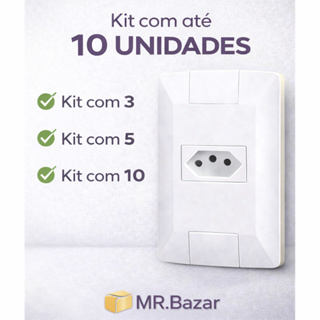 KIT TOMADA SIMPLES 10A 3,5,10 UNIDADES TRAMONTINA. em Oferta na Shopee