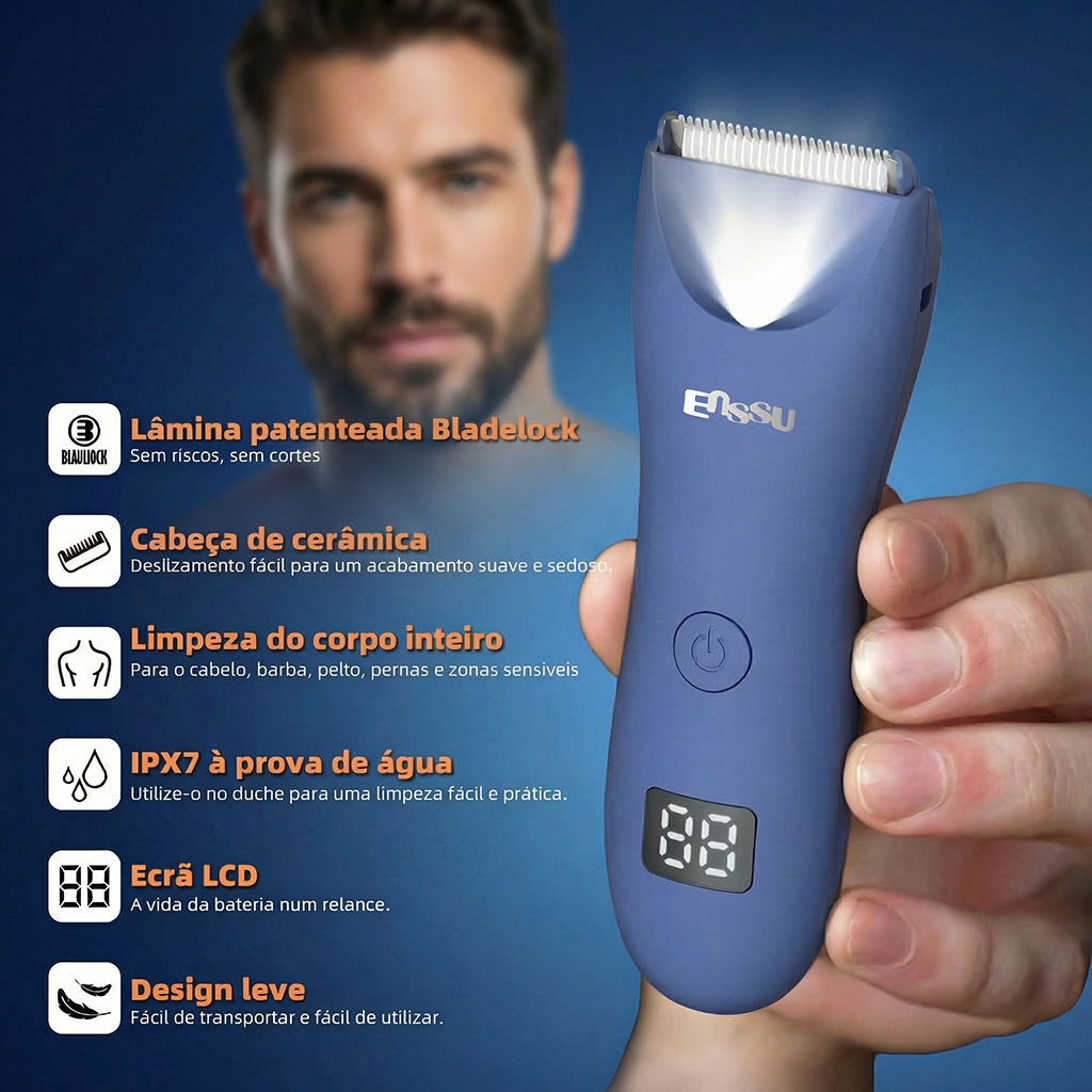 Máquina De Cortar Cabelo Barbeador Eletrico Kit Aparador De Pelos Peito Shaver Depilado Masculino