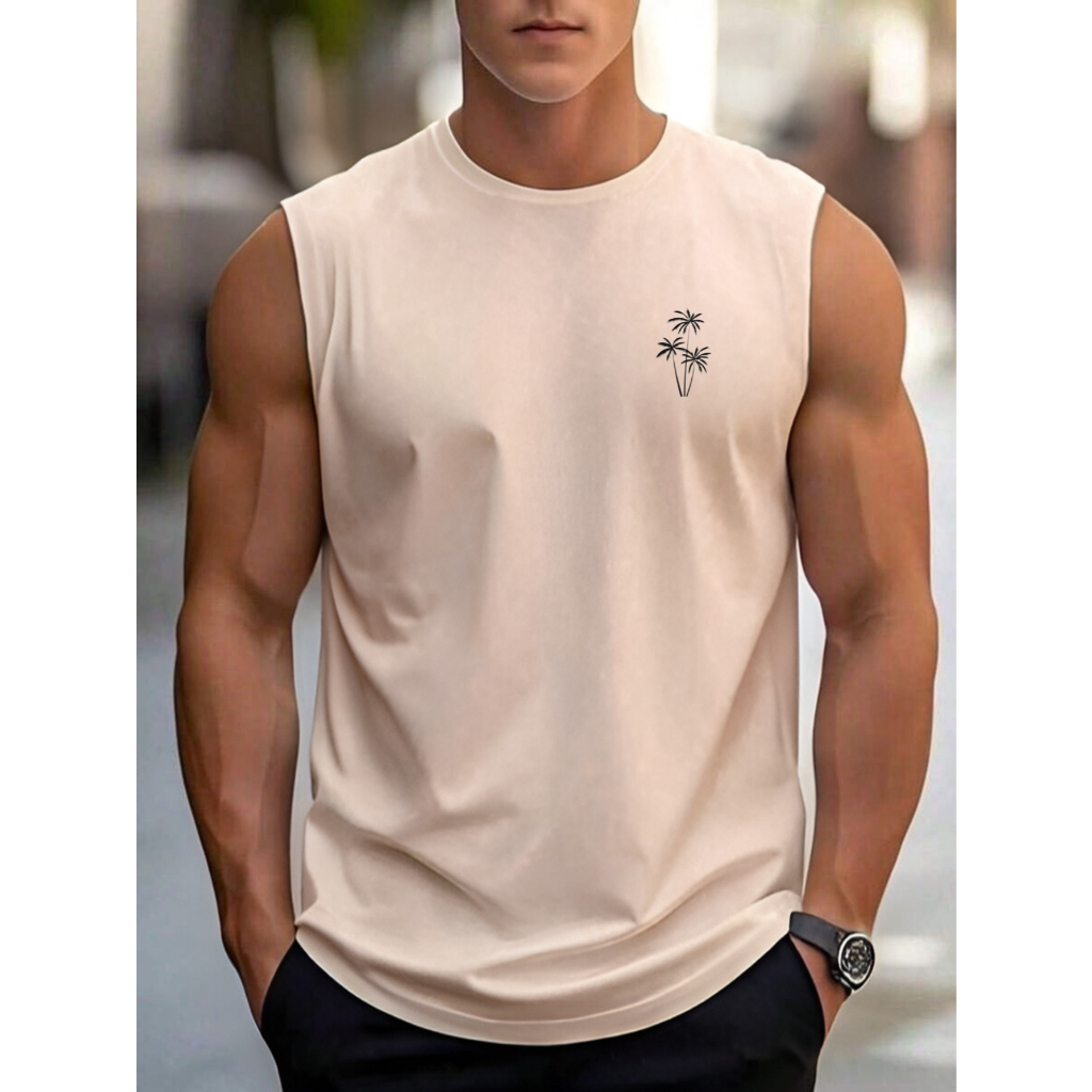 Regata Masculina De Praia Camiseta Cavada 100% Algodão Coqueirinho