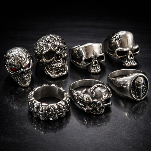 Anel de Caveira Masculino - Comprar com Melhor Preço em Anéis