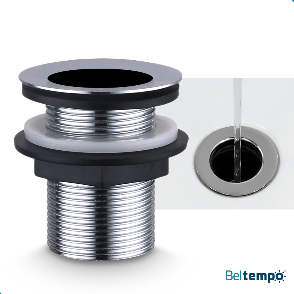 Válvula Padrão 1 1/4 Ralo Para Cuba Pia Banheiro Inox Cromada Classic Beltempo em Oferta na Shopee