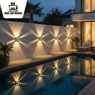 Kit Arandela de Parede Decoração Moderna Externa/Interna Com Lâmpada 2 Fios + KIT DE INSTALAÇÃO em Oferta na Shopee