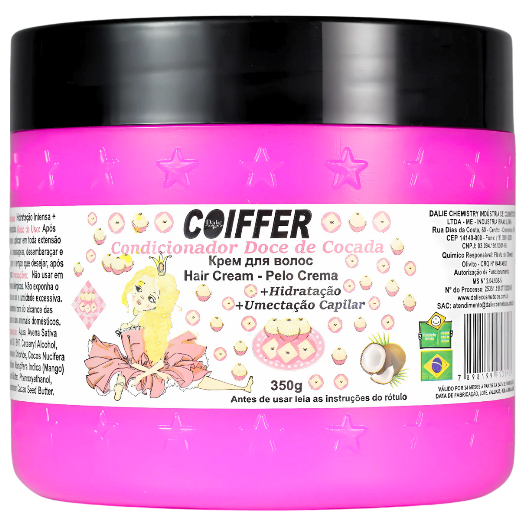 CONDICIONADOR DOCE DE COCADA COIFFER 350G (Hidratação Intensa + Umectação)