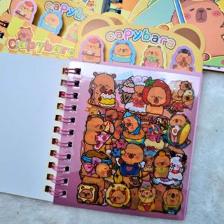 Mini Caderno Adesivos Anotações Capivara com Divisórias - Papelaria Fofa em Oferta na Shopee
