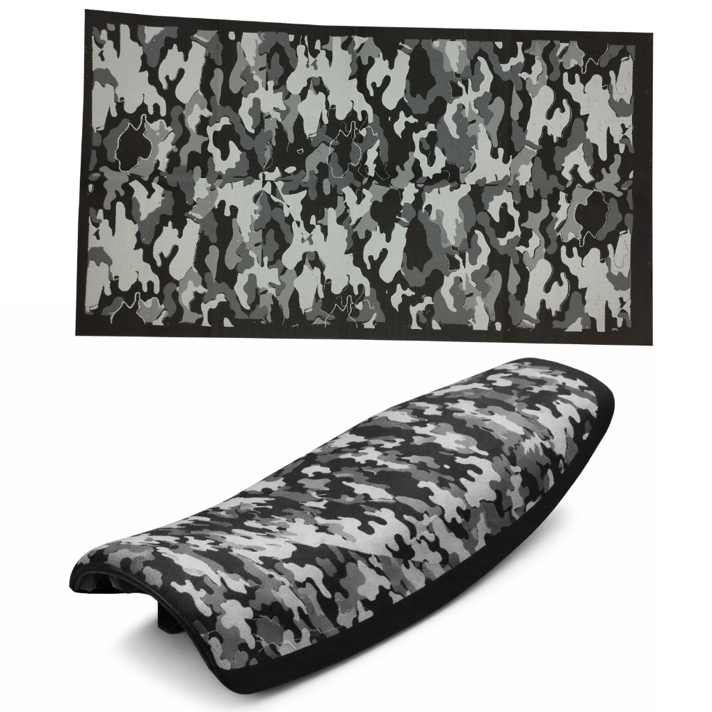 Capa Do Banco Emborrachada Camuflada Cinza Honda Xr 250 Tornado / Nx 150 / Nx 200 / Xr 200 / Xre 190