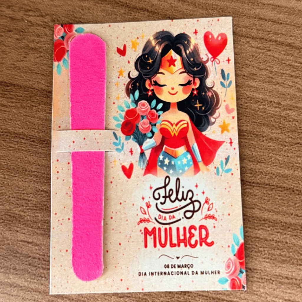 Kit Mini Lixa Com Cartão Personalizados Dia Das Mulheres 8 De Março Dia Das Mães Mimos Lembrancinha Clientes em Oferta na Shopee