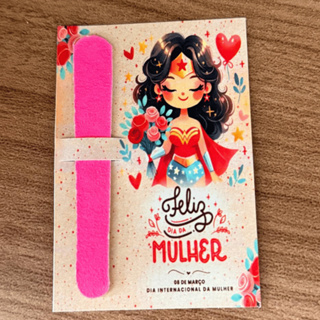 Kit Mini Lixa Com Cartão Personalizados Dia Das Mulheres 8 De Março Dia Das Mães Mimos Lembrancinha Clientes em Oferta na Shopee