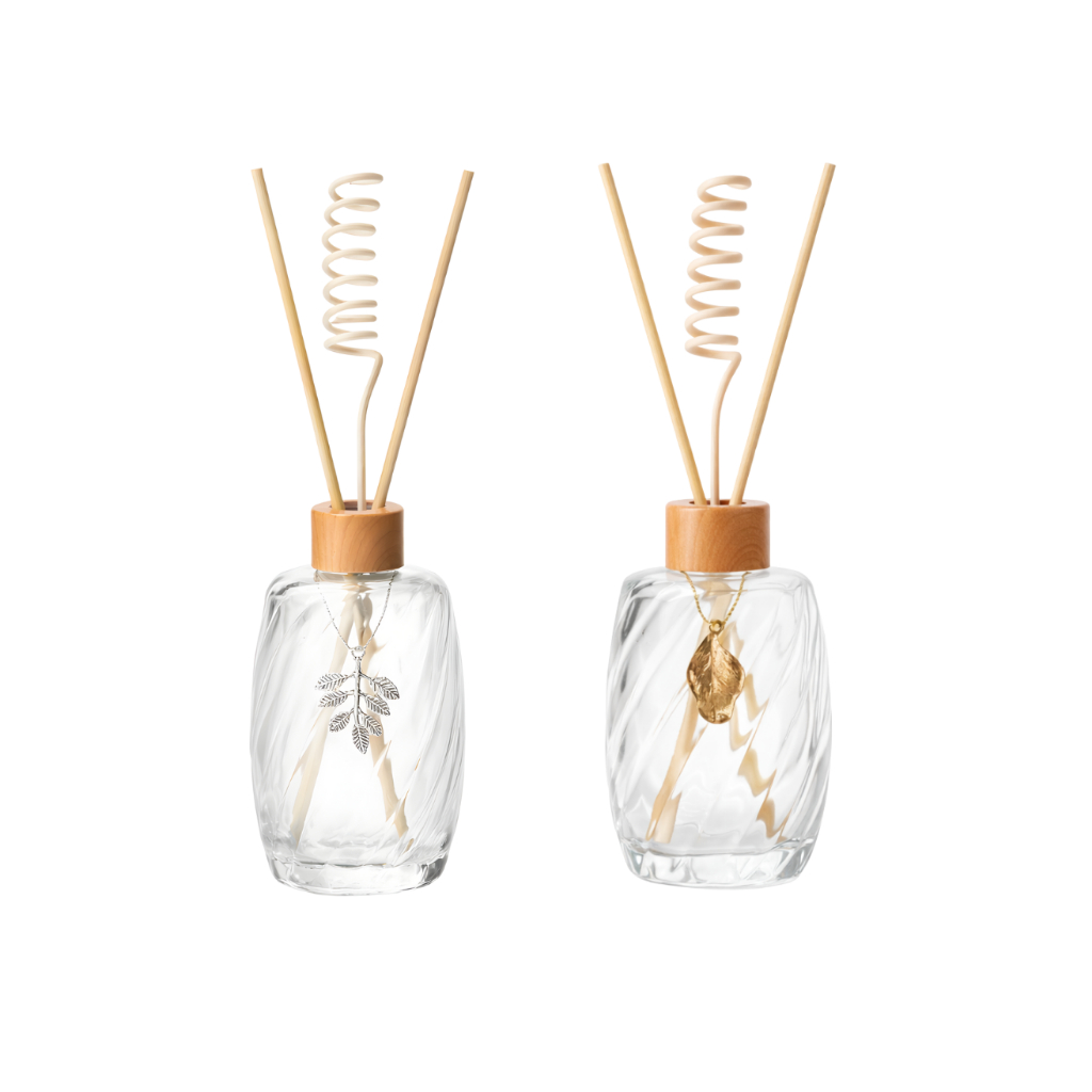 Kit Difusor de Ambiente Vidro 250ml 3 Varetas Aromatizador Elegante para Casa e Escritório
