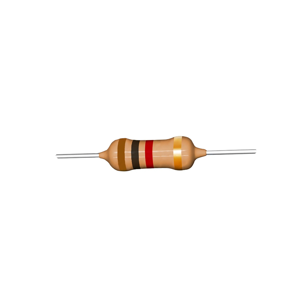 Kit Com 100 Peças Resistor 1k Cr25 1/4 5% — imagem 2 de 2