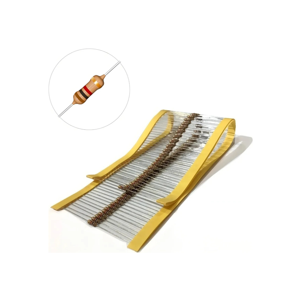 Kit Com 100 Peças Resistor 1k Cr25 1/4 5%