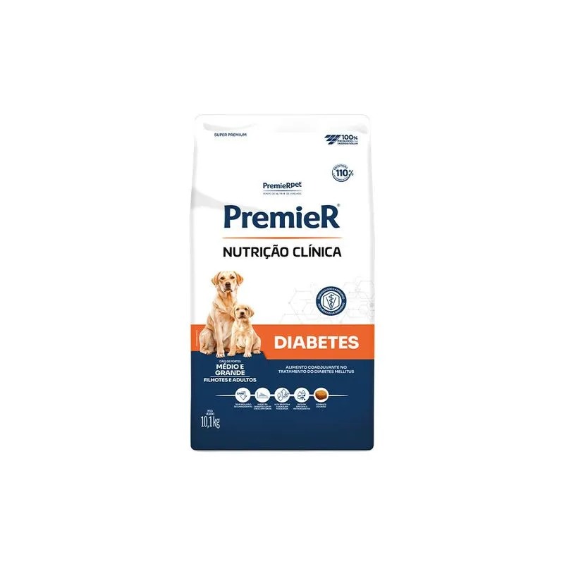 Ração Premier Nutrição Clínica Diabetes Cães Adultos Médio E Grande Porte 10,1kg em Oferta na Shopee
