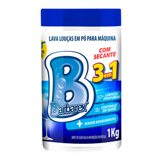 Detergente Pó Pra Máquina Com Secante Brilho 1 Kg Barbarex em Oferta na Shopee