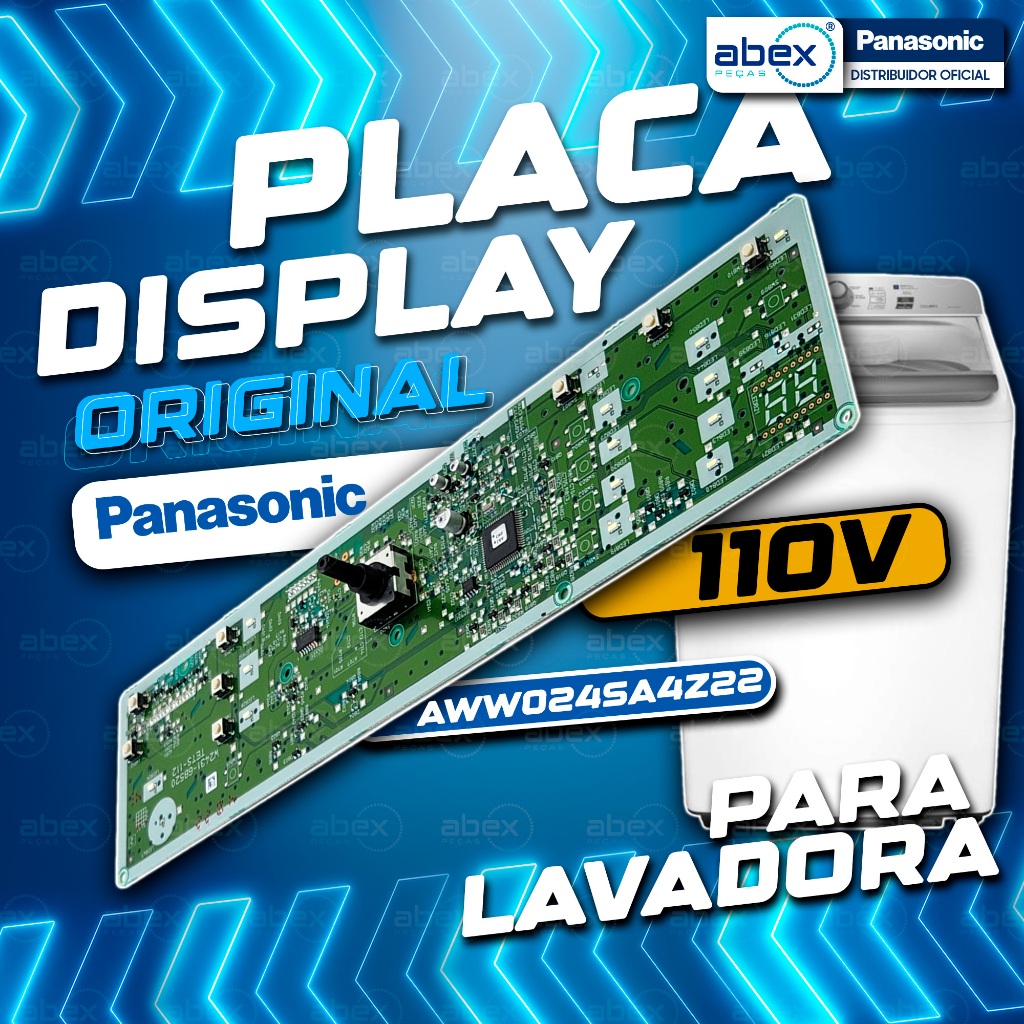 Placa Interface Display Para Lavadora De Roupas Panasonic NA-F160B6W AWW024SA4Z22 110v Original