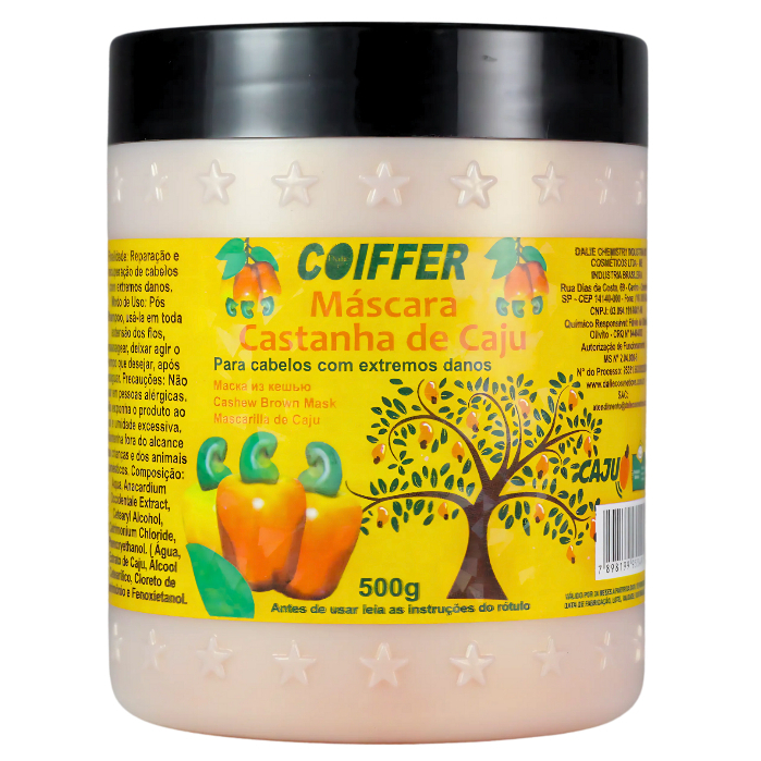 MÁSCARA CASTANHA DE CAJU COIFFER 500G