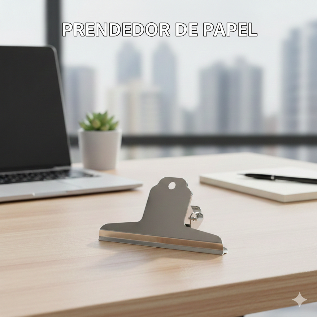 Prendedor De Papel Metal Grande 160 Mm - 2 Unidades
