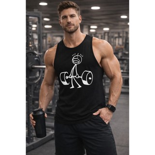 POLAR BEAR Regata Overzide Casual Algodão Estilo Machão Estampado Gym Pass