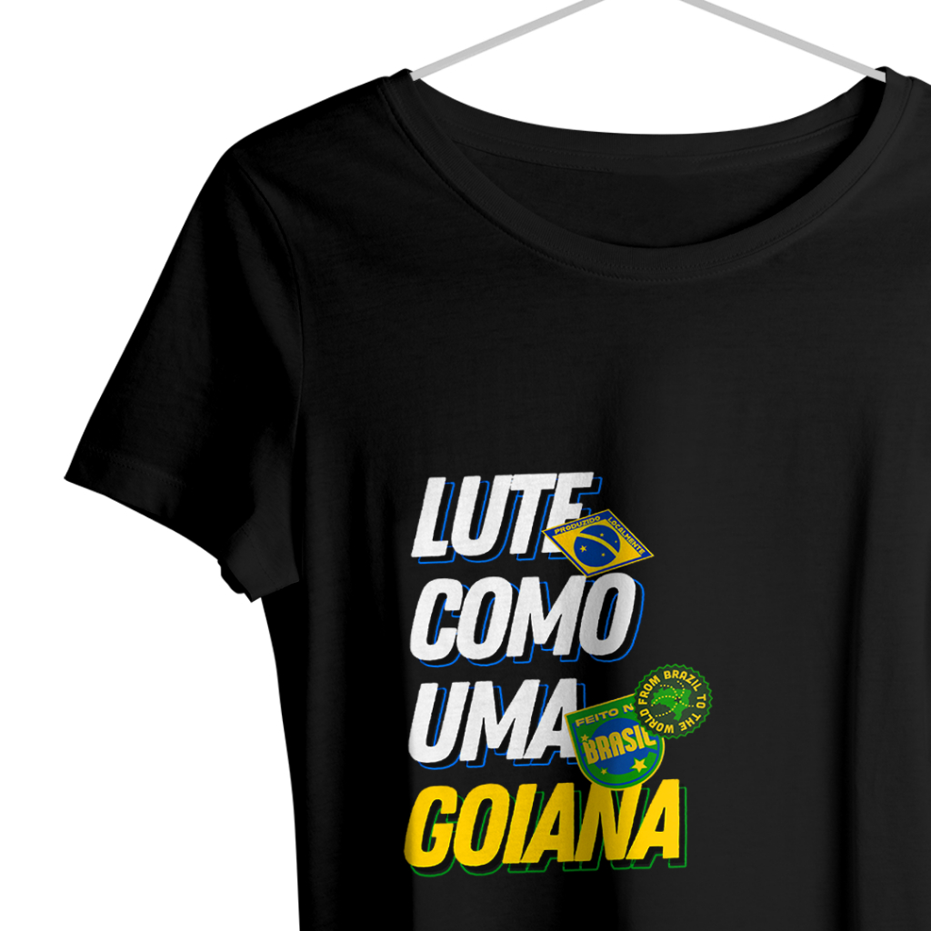 Baby Look Feminina Coleção Regional - Goiás - Lute Como Uma Goiana - Viscolycra