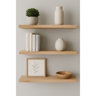 kit 3 prateleiras organizadoras decorativas de madeira pinus casa escritório lavanderia
