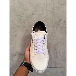 Tênis Casual Masculino Urbano Dia A Dia Couro Legítimo Sapato Branco