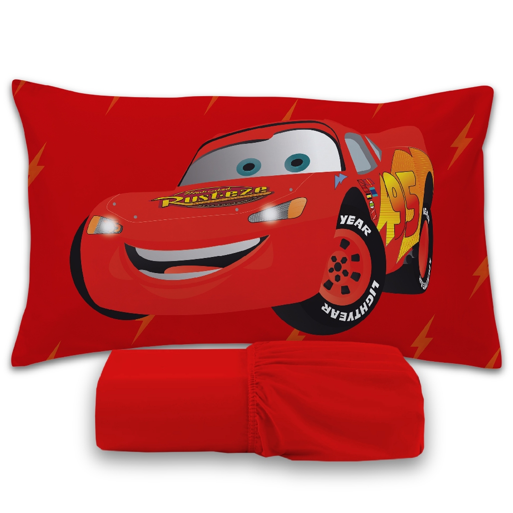 Jogo De Lençol 2 peças Infantil Temático De Personagens - Relâmpago Mcqueen
