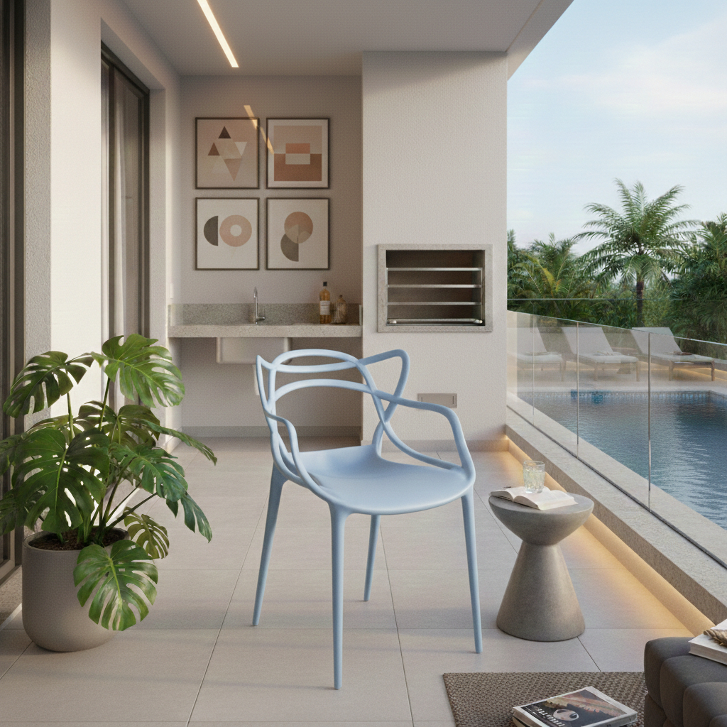 Cadeira Allegra Polipropileno Inmentro Empilhável Sala Cozinha Jantar Jardim Área Externa - Seat&Co em Oferta na Shopee