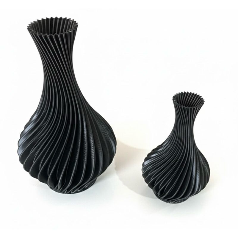 Kit 2 Vasos Decorativos Em Espiral - Cores variadas