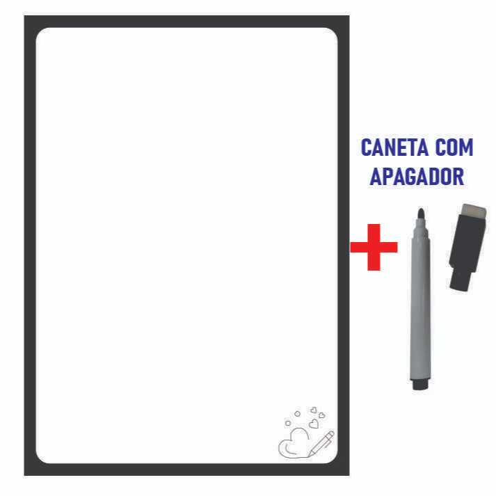 Imã de Geladeira Planner Semanal com Caneta Escreve e Apaga Magnético em Oferta na Shopee