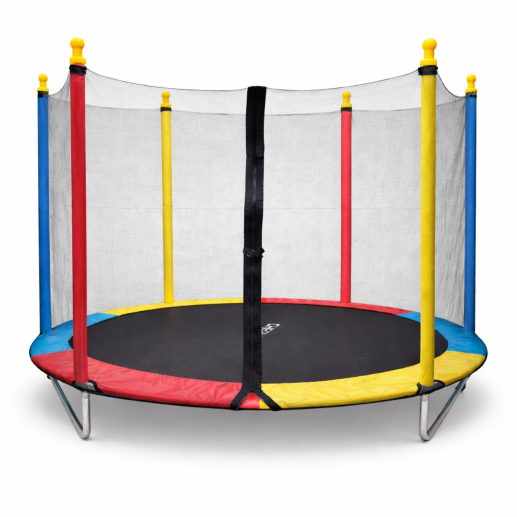 Pula Pula 1,80m 100kg com Tubos Reforçados e Rede Dupla Proteção Cama Elástica Infantil em Oferta na Shopee