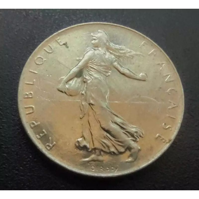 Moeda de 1/2 Franc da França - Escolha o Ano 1965 , 1968 , 1971 , 1976 , 1977 , 1983 , 1984 , 1986.
