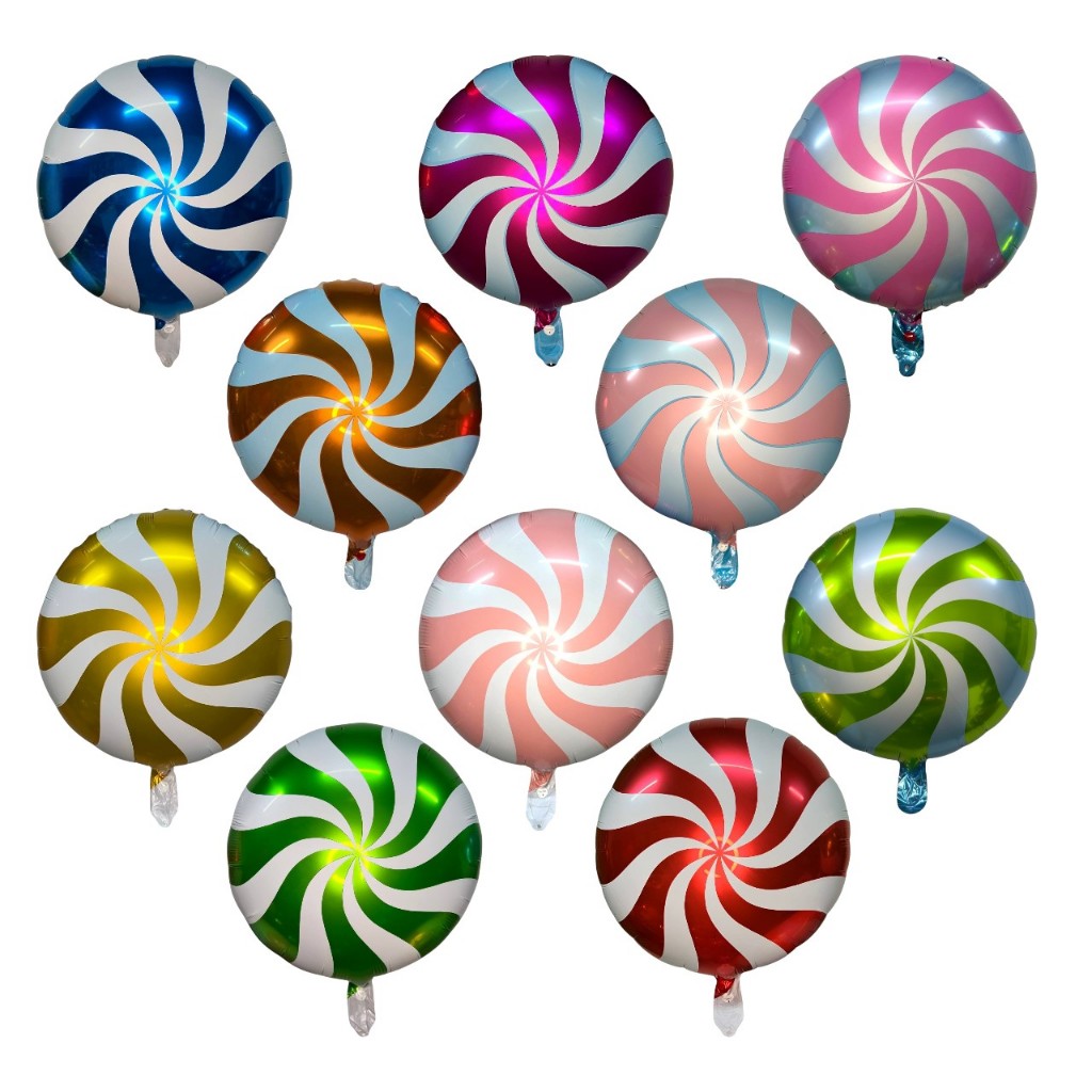 Kit 10 Balão Metalizado Pirulito 45cm festa balas guloseimas doces enfeite em Oferta na Shopee