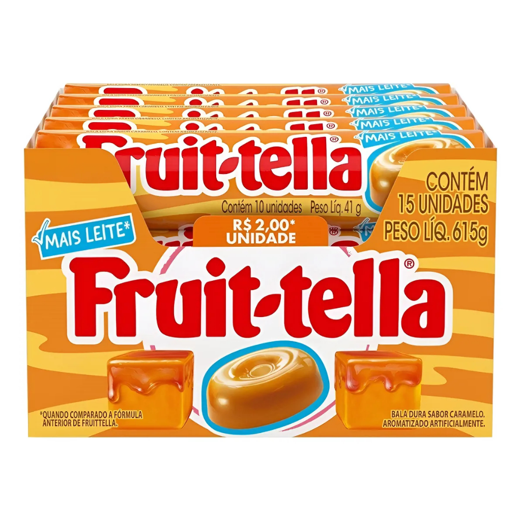 Caixa Bala Fruittella Swirl Caramelo Mais Leite 615g