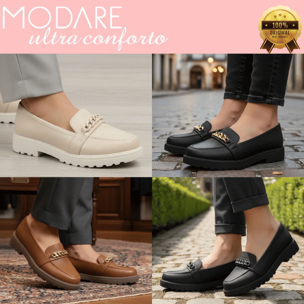 Mocassim Modare Feminino Macio Original Palmilha Elástico Napa Floather em Oferta na Shopee