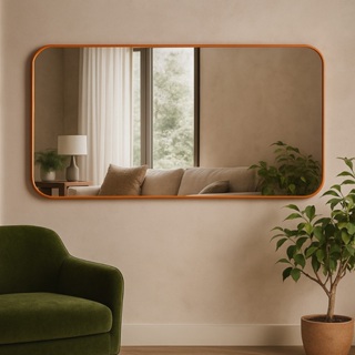 Espelho Organico Decorativo Retangular Grande Corpo Inteiro Moderno Sala Quarto  Banheiro em Oferta na Shopee