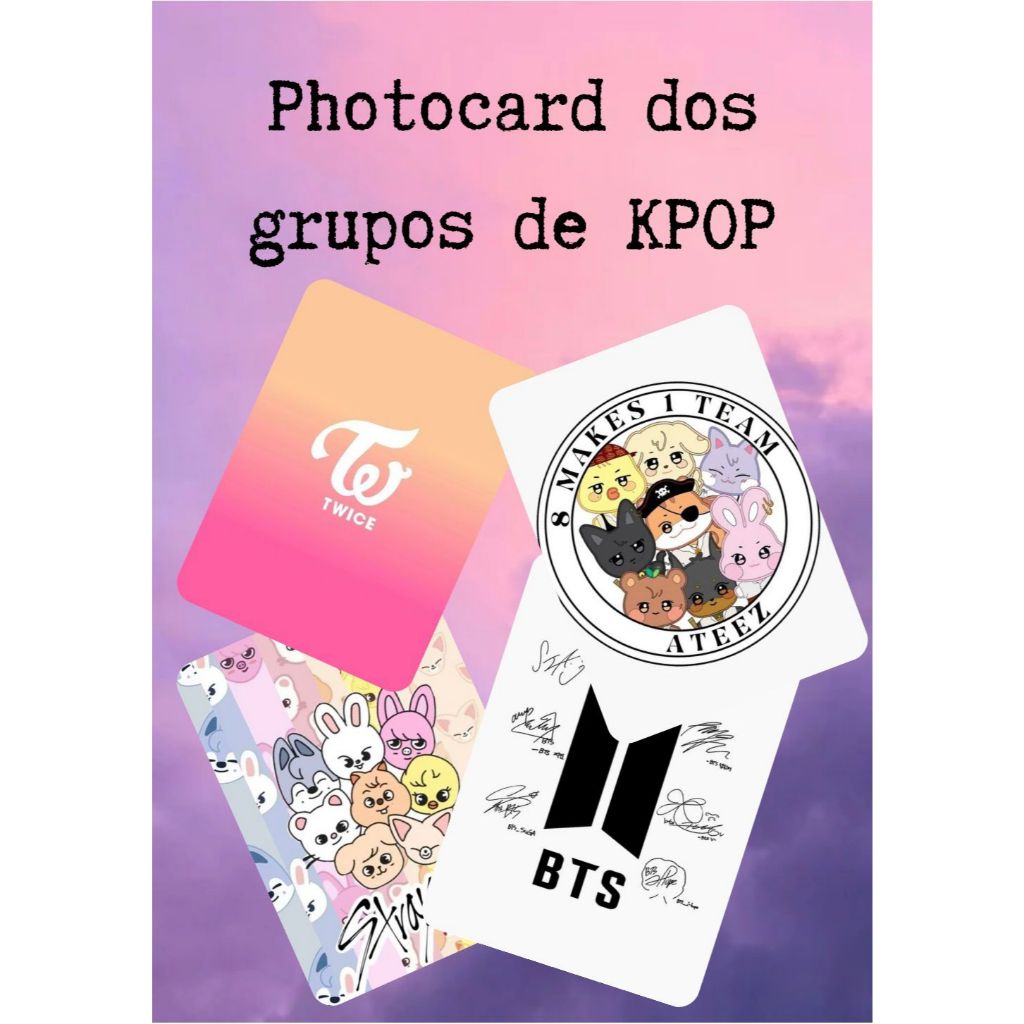 Photocard de K-pop Personalizado – Você Escolhe a Foto - 1 unidade em Oferta na Shopee