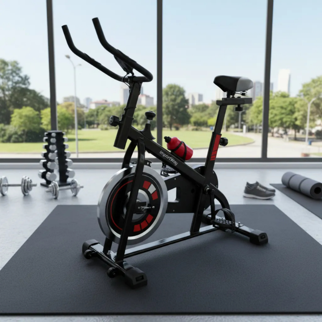 Bicicleta Ergométrica Spinning 8kg Residencial Com Monitor, Ajustes Suporta Até 120kg Uso Doméstico