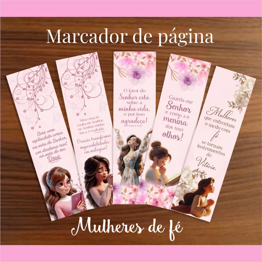 Marca-páginas Mulher Virtuosa - marcador de pagina - Lembrancinhas Evangélicas frases biblicas em Oferta na Shopee