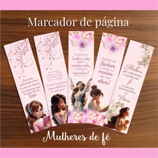 Marca-páginas Mulher Virtuosa - marcador de pagina - Lembrancinhas Evangélicas frases biblicas em Oferta na Shopee
